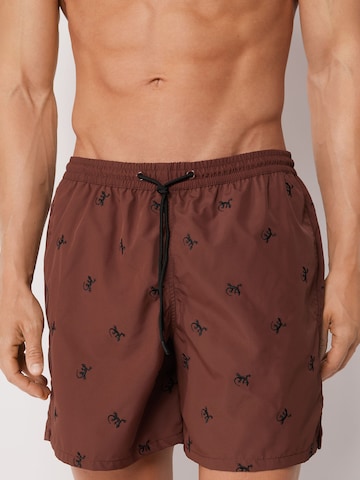CALZEDONIA Regular Board Shorts in Brown