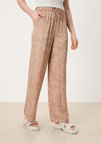 Wide Leg Pantalon s.Oliver en marron : devant