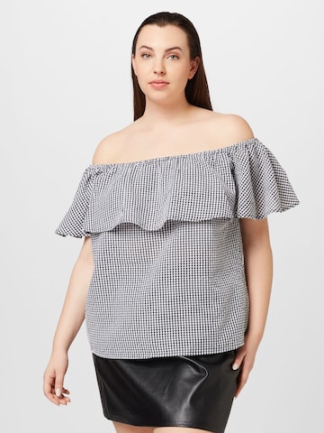 Bluză 'SARAH' de la ONLY Curve pe negru: față