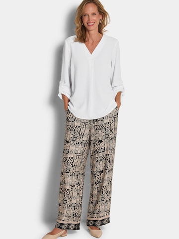 Goldner Blouse in Wit