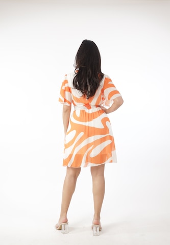 Elara Dress in Orange