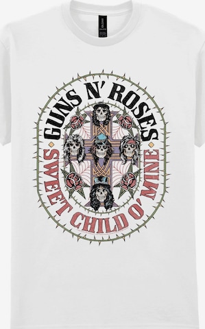 T-Shirt GUNS N' ROSES en blanc : devant