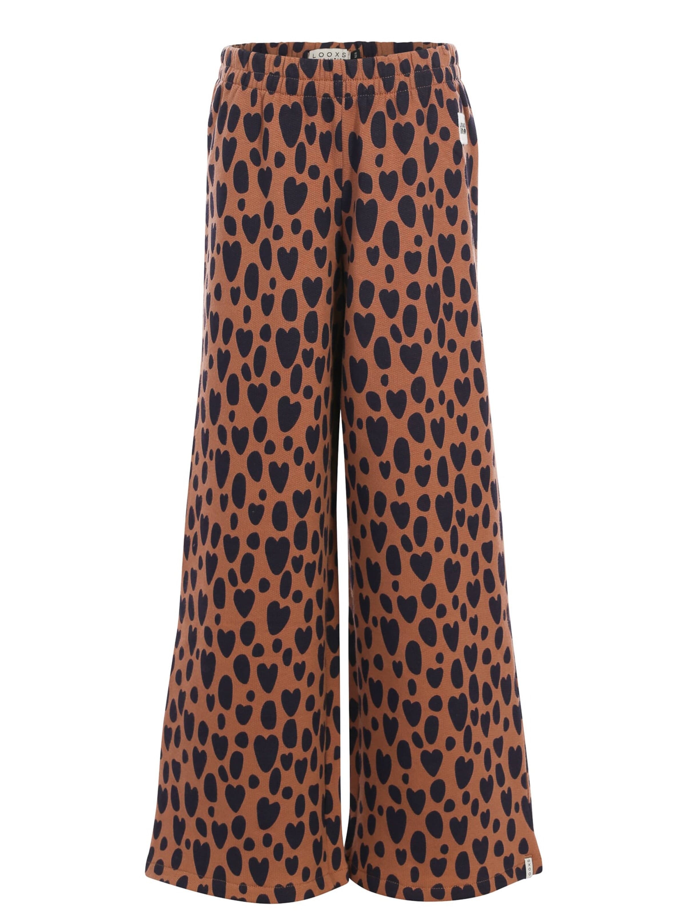 Looxs Revolution Wide leg Broek in Beige: voorkant