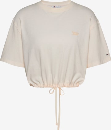 balta Tommy Jeans Marškinėliai: priekis