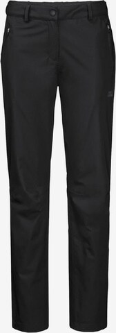 JACK WOLFSKIN Slimfit Outdoorbroek 'Parana' in Zwart: voorkant