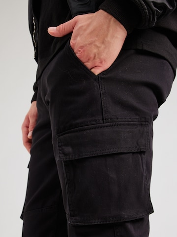 Only & Sons Tapered Cargo Pants 'Cam Stage' in Black