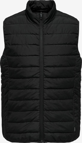 Only & Sons Bodywarmer 'BRON' in Zwart: voorkant