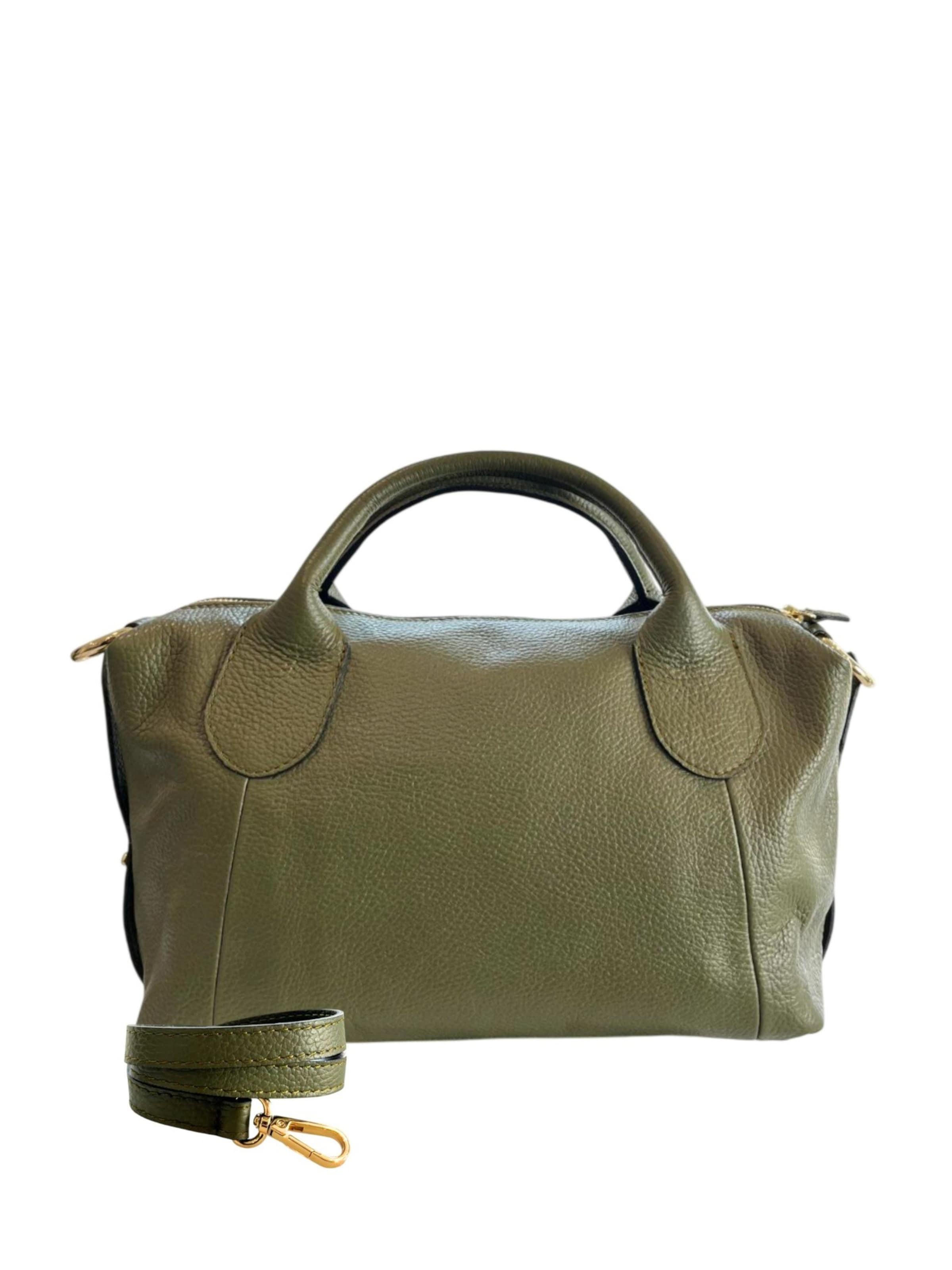 Borsa a mano 'Borsa a Mano Donna Pelle Vacchetta 100% - Modello Lucca Baldinini' di Baldinini Trend in verde