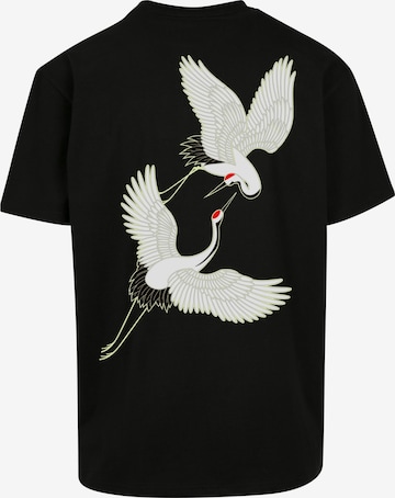 MT Upscale Shirt 'Fortune Cranes' in Black