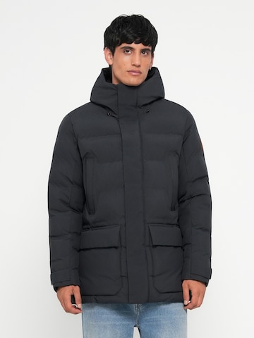 SAVE THE DUCK - Parka de inverno 'Quinlan' em preto: frente