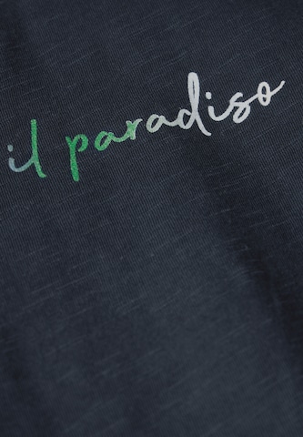 CECIL T-Shirt mit Print-Detail in Blau