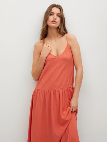 MANGO Kleid 'SALMA' in Orange: predná strana