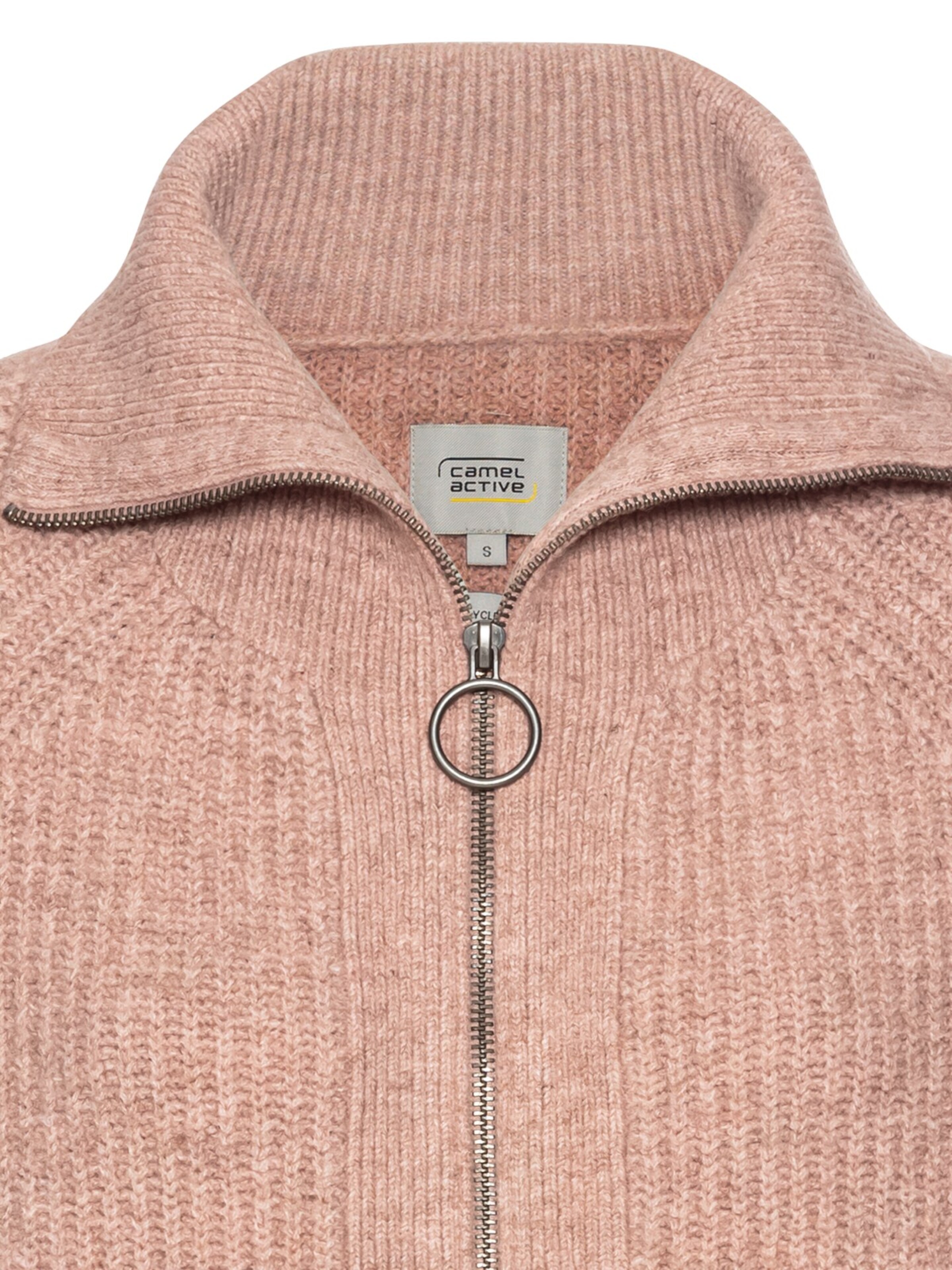 CAMEL ACTIVE Troyer Pullover aus recyceltem Polyester in Pink