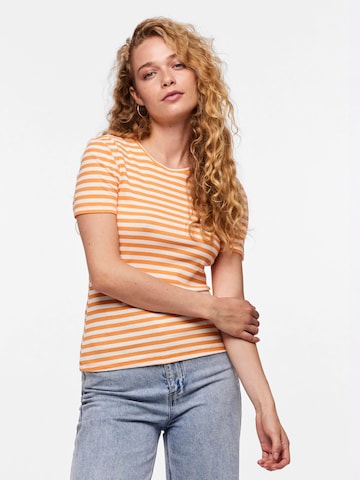 PIECES - Camisa 'RUKA' em laranja: frente