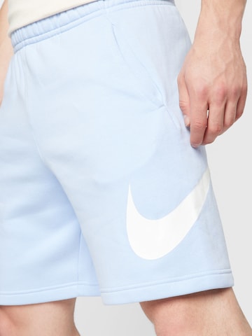 Nike Sportswear Štandardný strih Nohavice 'Club' - Modrá