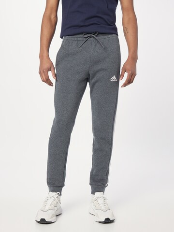 ADIDAS SPORTSWEAR Tapered Workout Pants 'Essentials' in Grey: front