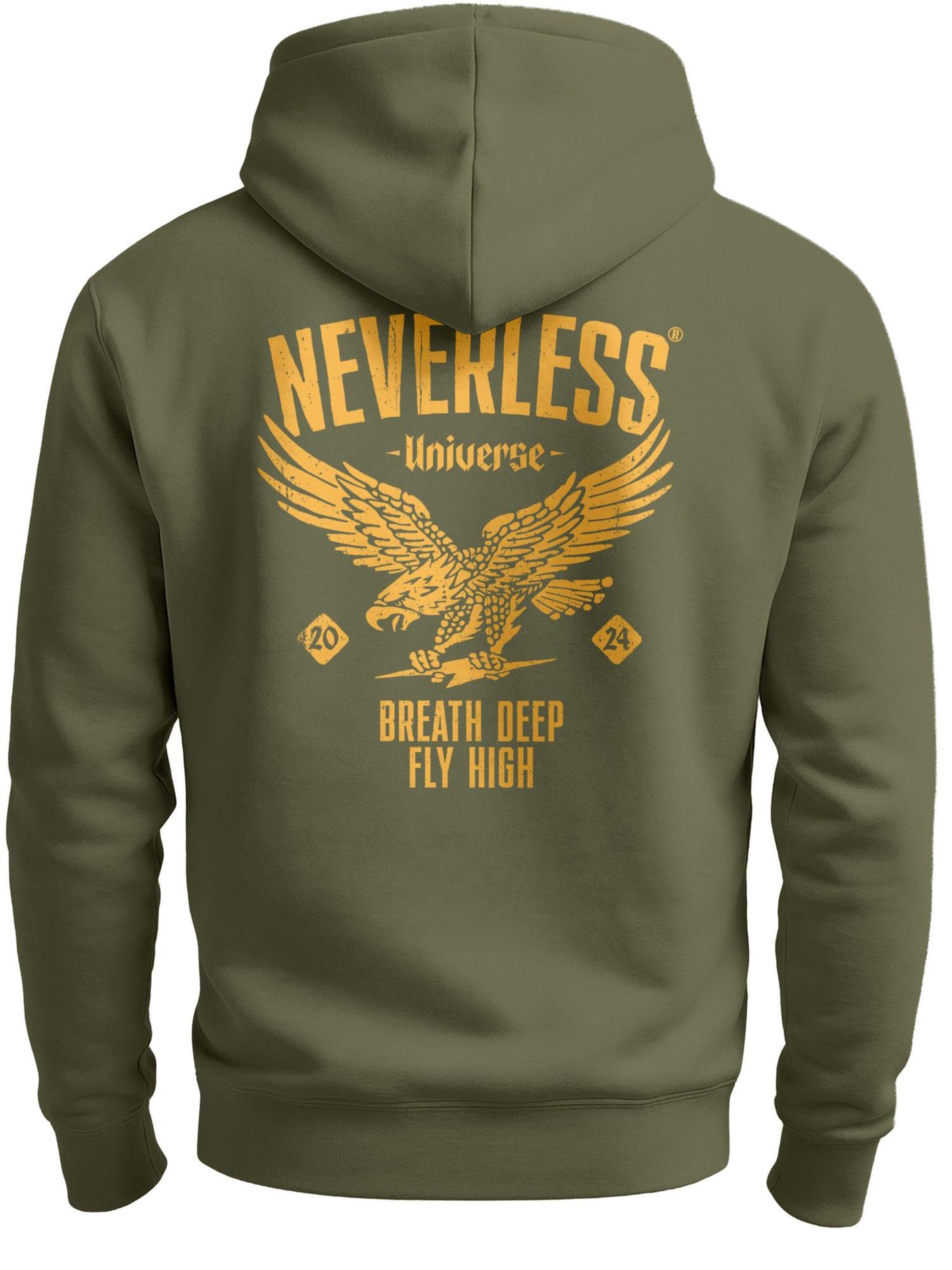 Neverless Sweatshirt 'Vintage Eagle'‌‌‌‌‌‌‌ in Grün
