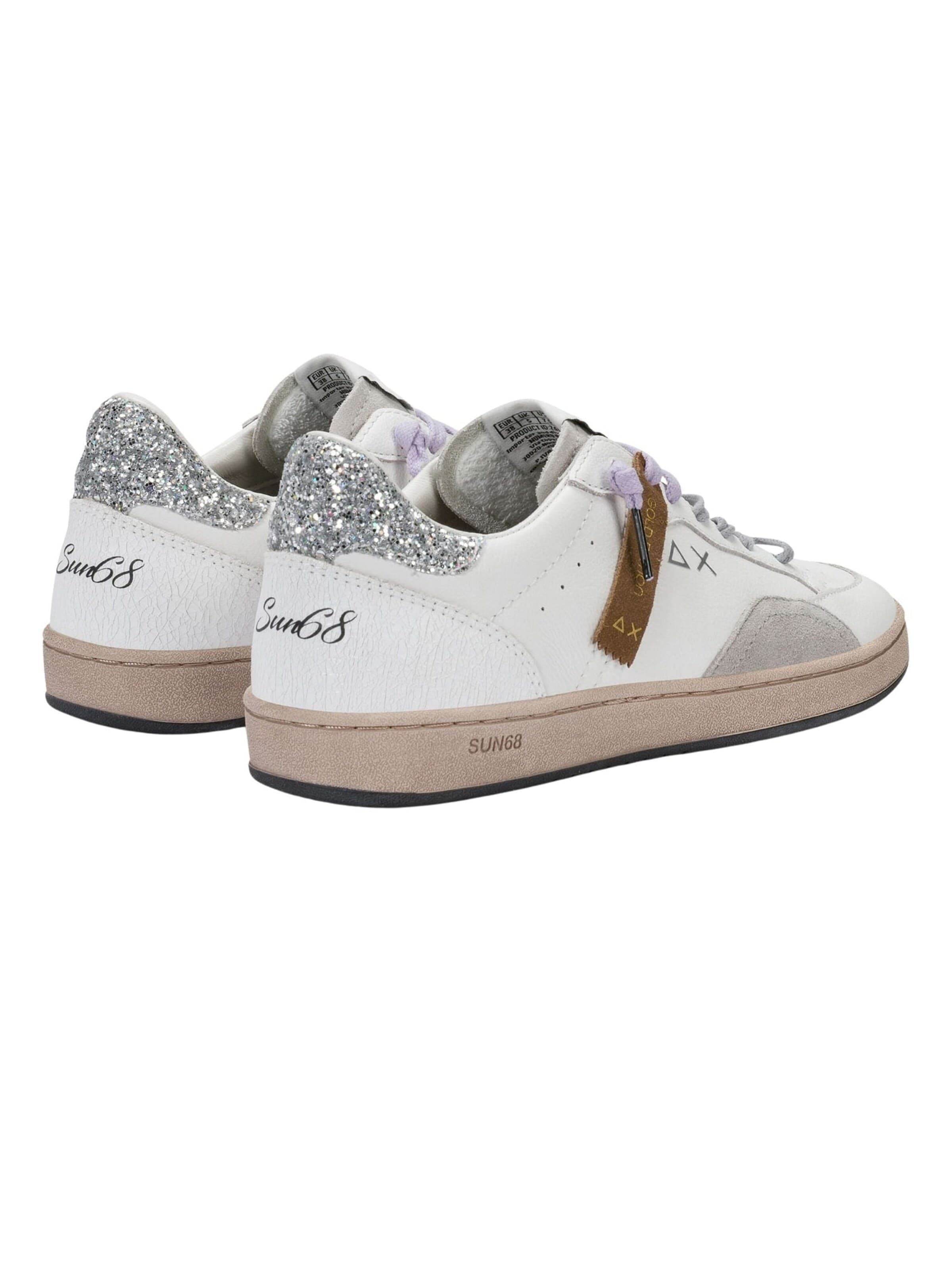 SUN68 Låg sneaker 'Urban Street leather sneakers with charm' i vit