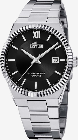 Lotus Analog Watch in Black: front