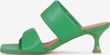 Kazar Studio Mules in Green: front