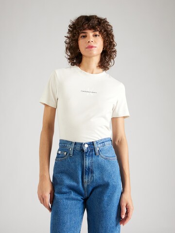 Calvin Klein Jeans T-Shirt in Weiß: predná strana