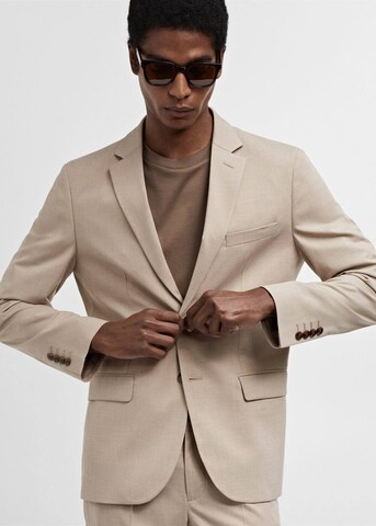 Coupe regular Veste de costume 'PARIS' MANGO MAN en beige