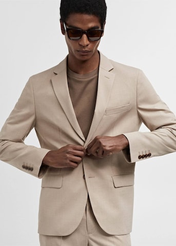 MANGO MAN Regular fit Business-colbert 'PARIS' in Beige