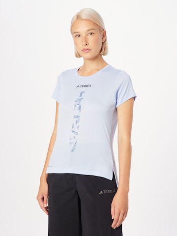 ADIDAS TERREX Performance Shirt 'Agravic' in Blue: front
