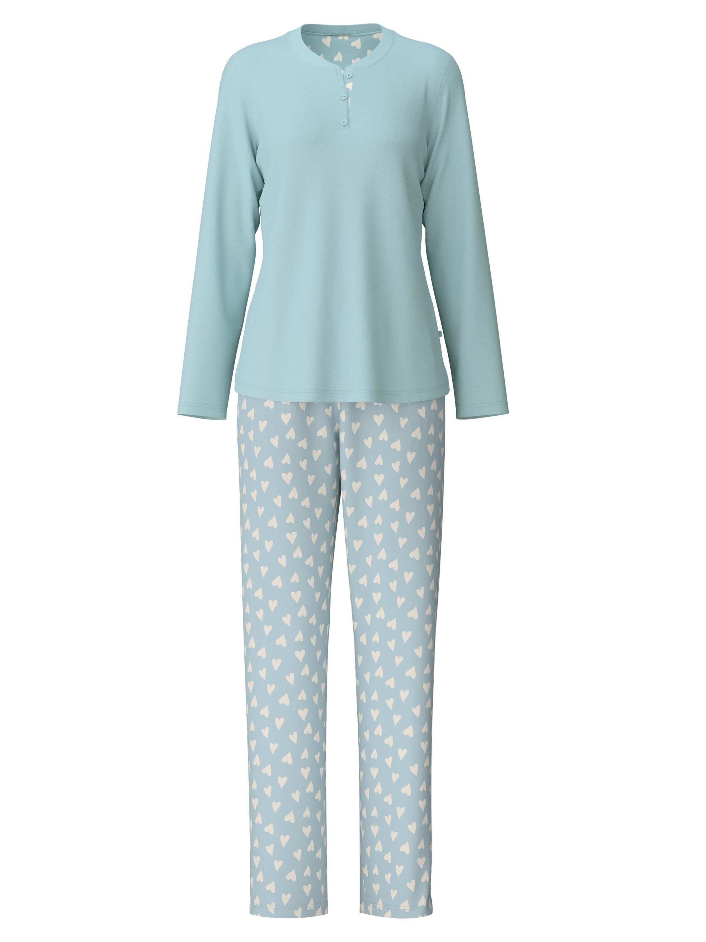 CALIDA Pyjama 'Midnight Stripes'‌‌ in Grau: Vorderseite