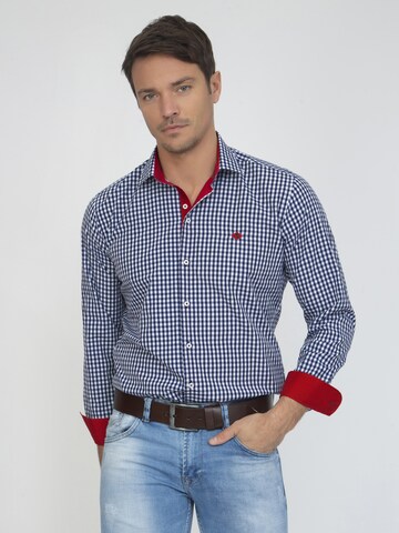 Coupe regular Chemise 'Poseidon' Sir Raymond Tailor en bleu : devant