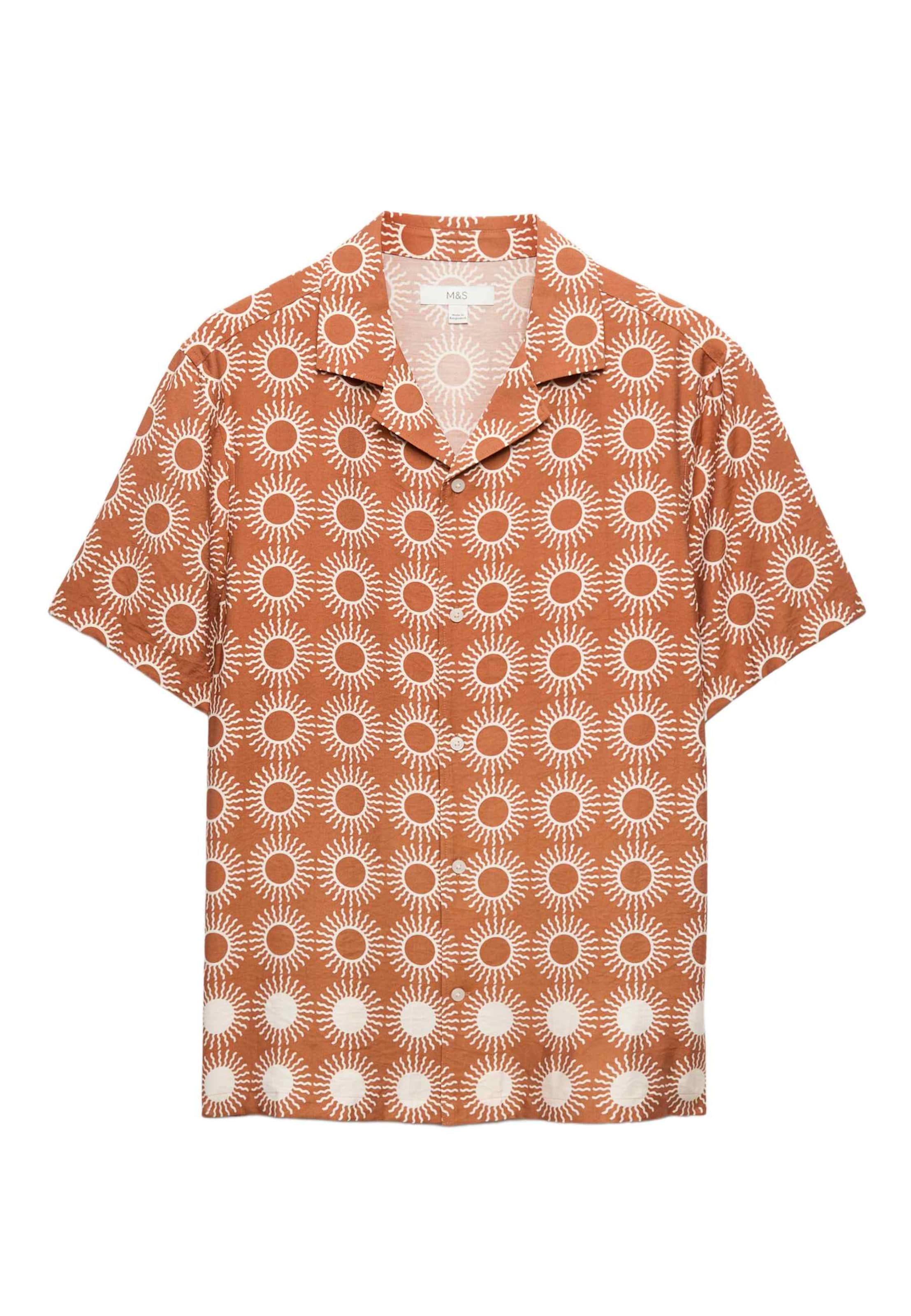 Marks & Spencer Comfort fit Overhemd in Bruin: voorkant