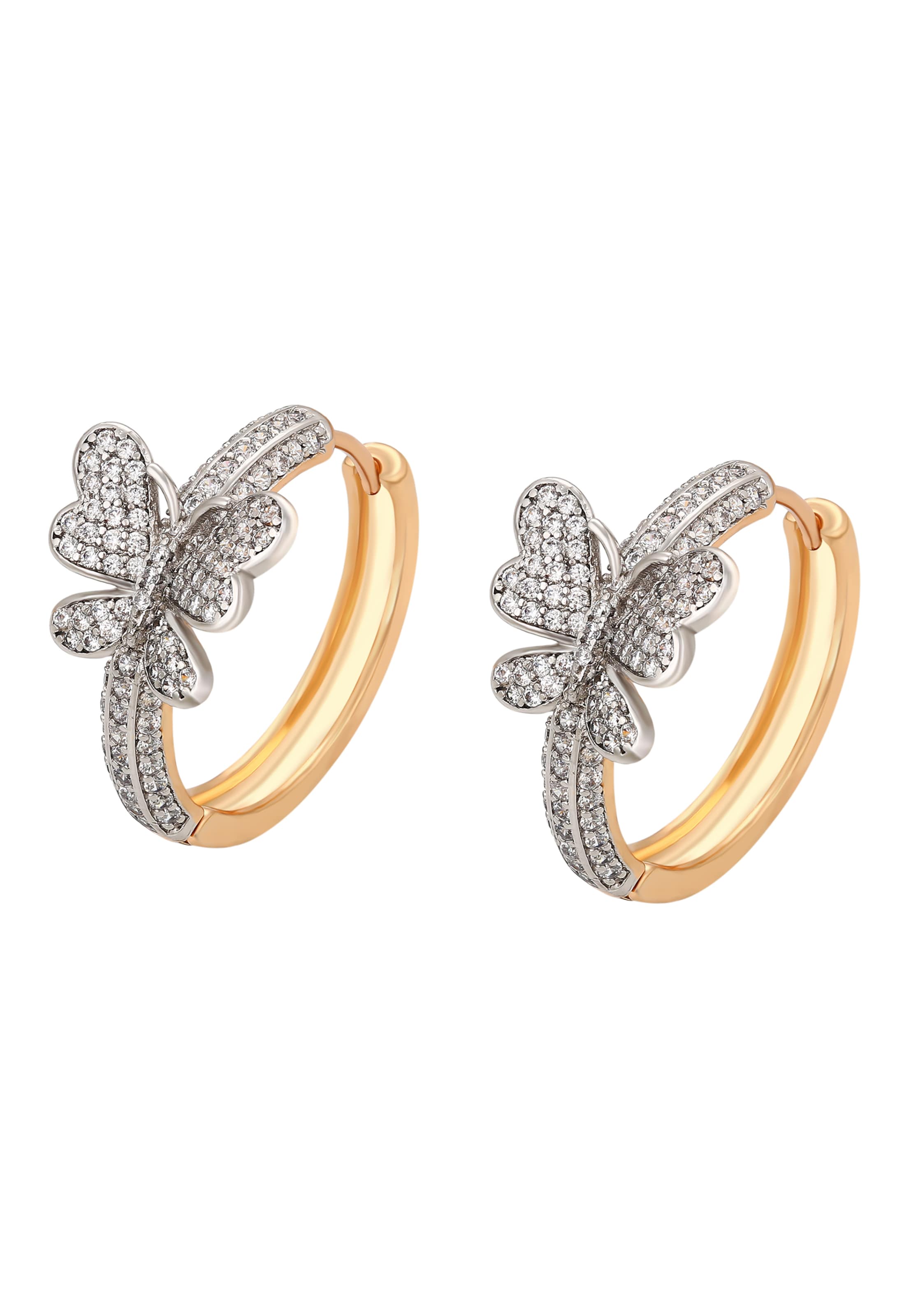 Gaya Boucles d'oreilles en or / argent, Vue avec produit