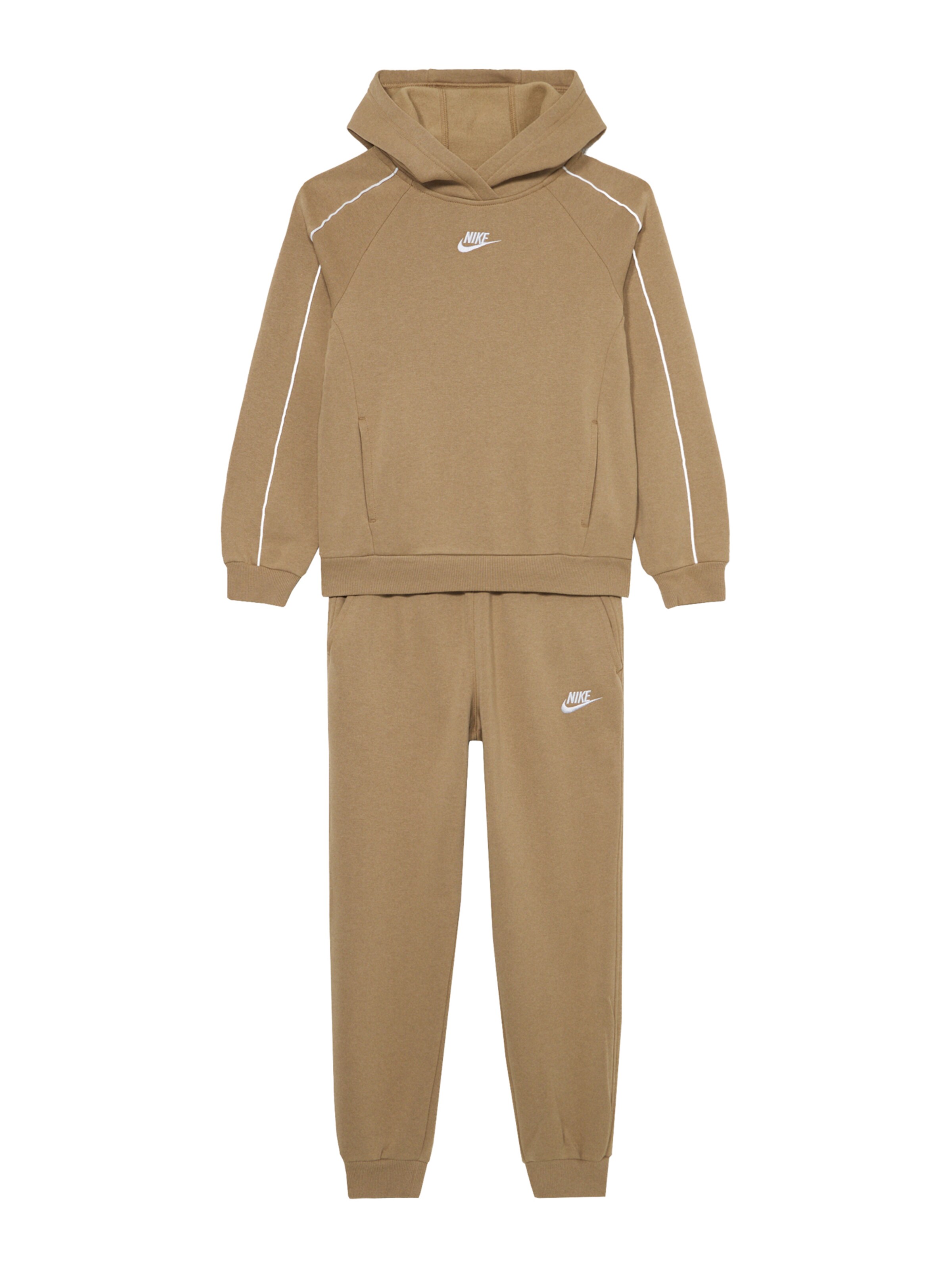 Nike Sportswear Joggingová souprava 'CLUB FLC' – béžová: přední strana