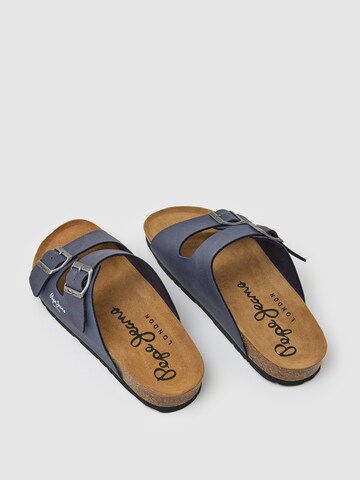 Pepe Jeans Mules 'Double Chicago' in Blue