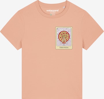 Maglietta ' Tarot The Pizza ' di Watapparel in arancione: frontale