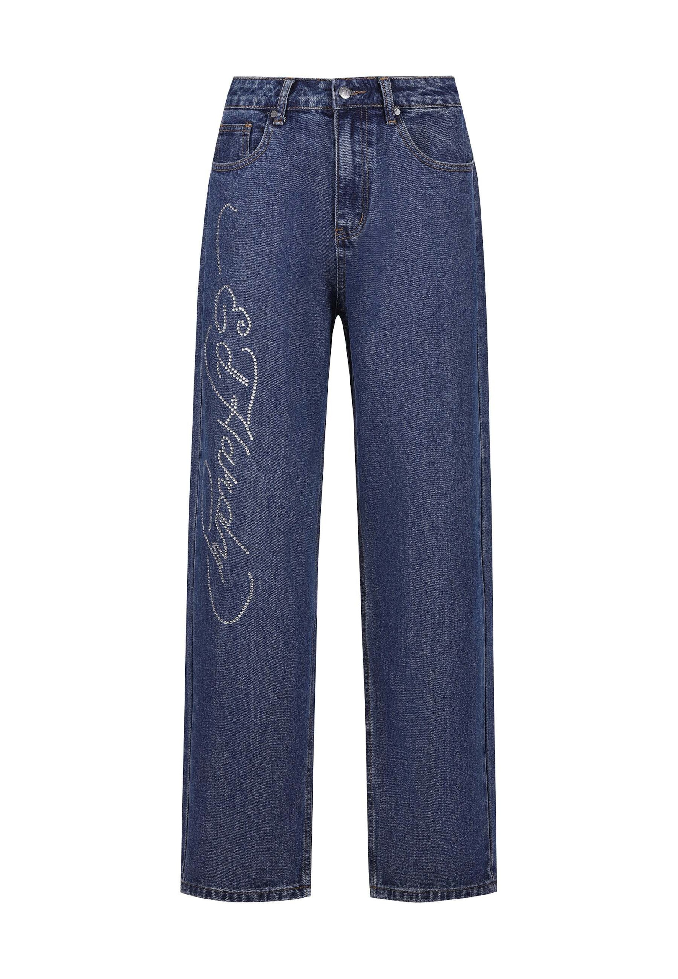 Loosefit Jean 'Crystal Roar' Ed Hardy en bleu : devant