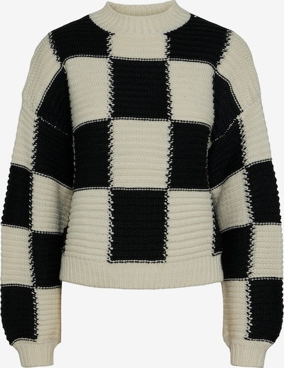 PIECES Neulepaita 'PCNamie' värissä kerma / musta, Tuotenäkymä