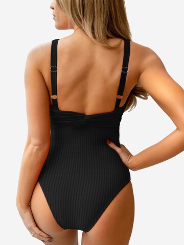 Cupshe Bustier Badeanzug‌‌‌ in Schwarz