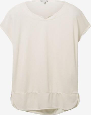 T-shirt TOM TAILOR en beige : devant