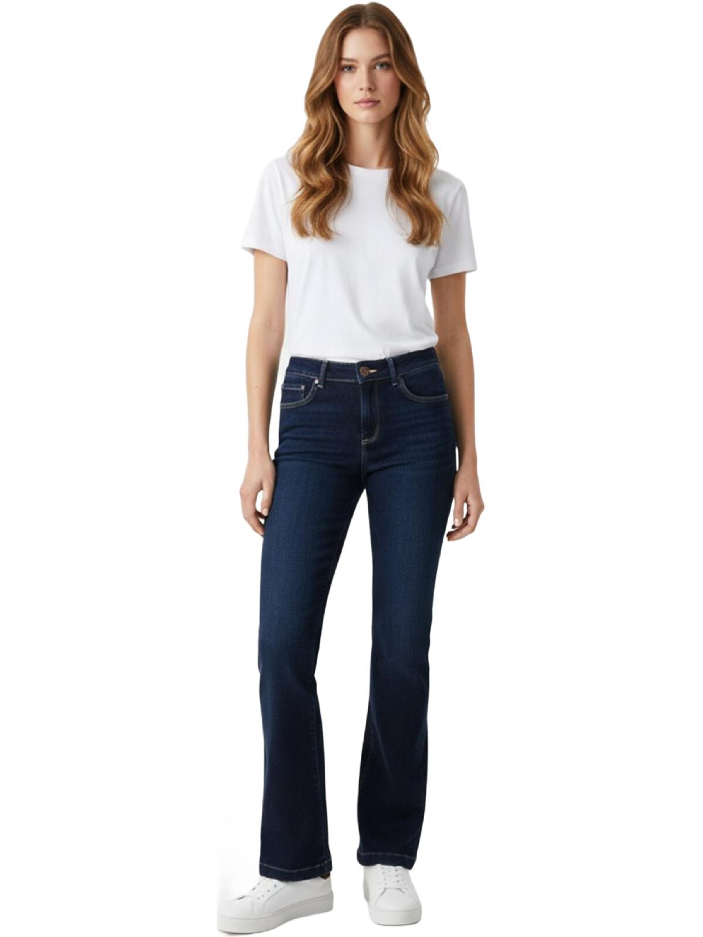 LTB Jeans - Acampanado Vaquero 'LTB Jeans Fallon 400 Jeanshose mit mittelhohem Bund und ausgestelltem Bein' en azul: frente