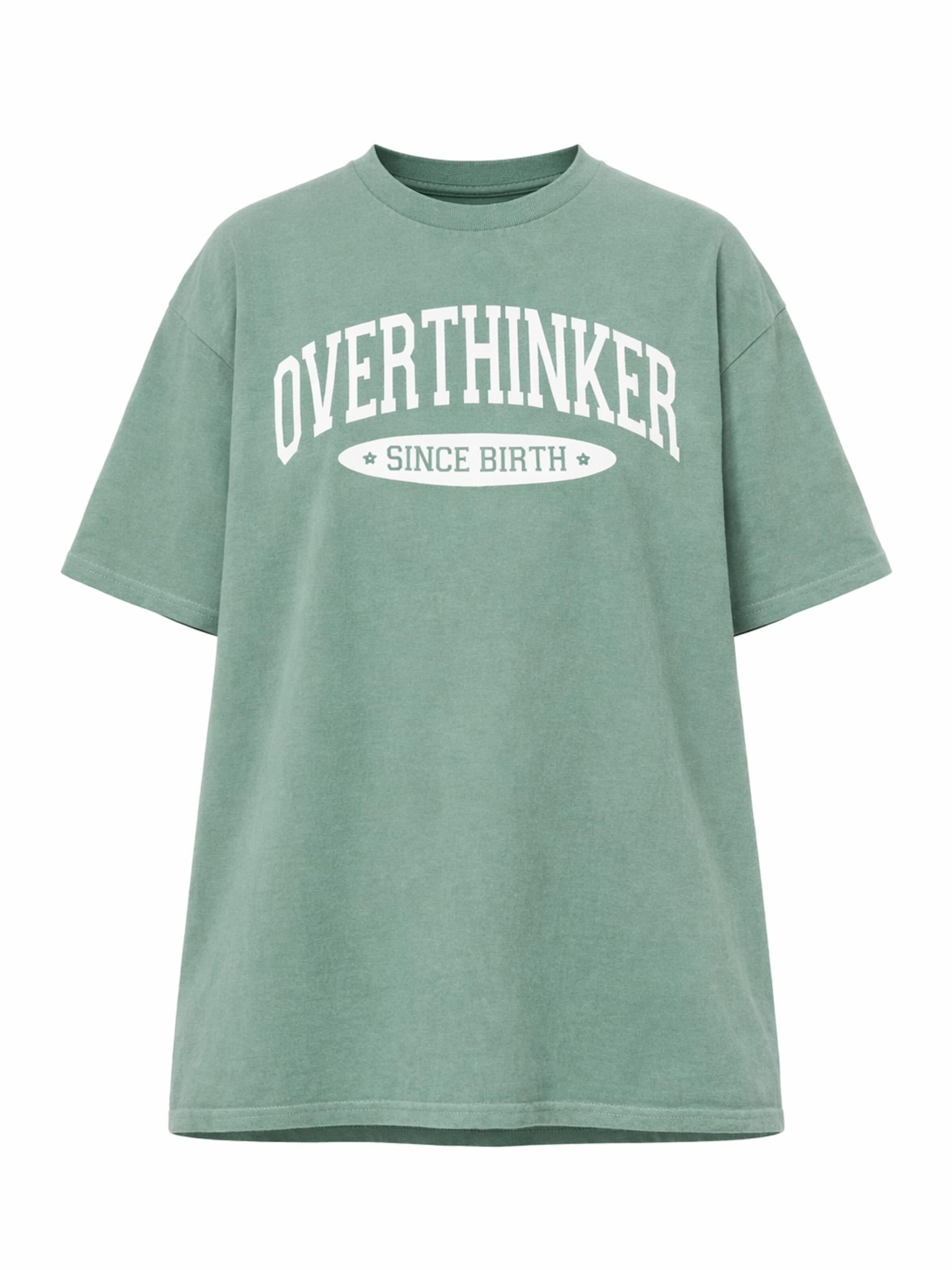 Worldclassca Oversized Shirt 'Overthinker' in Green