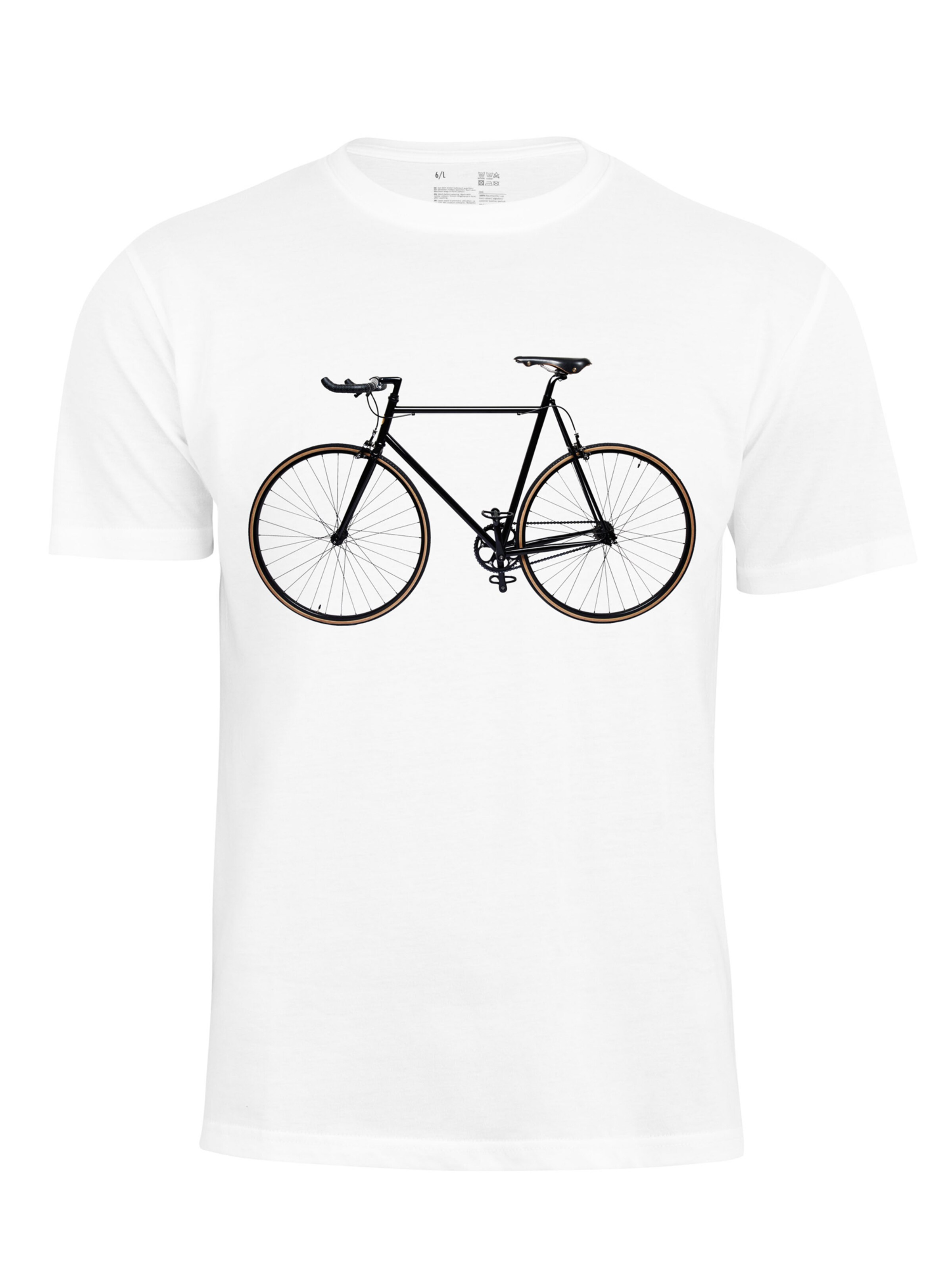Cotton Prime Shirt 'Bike - Fahrrad' in Wit: voorkant