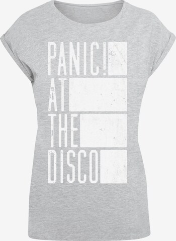 F4NT4STIC Shirt 'Panic At The Disco Block' in Grijs: voorkant