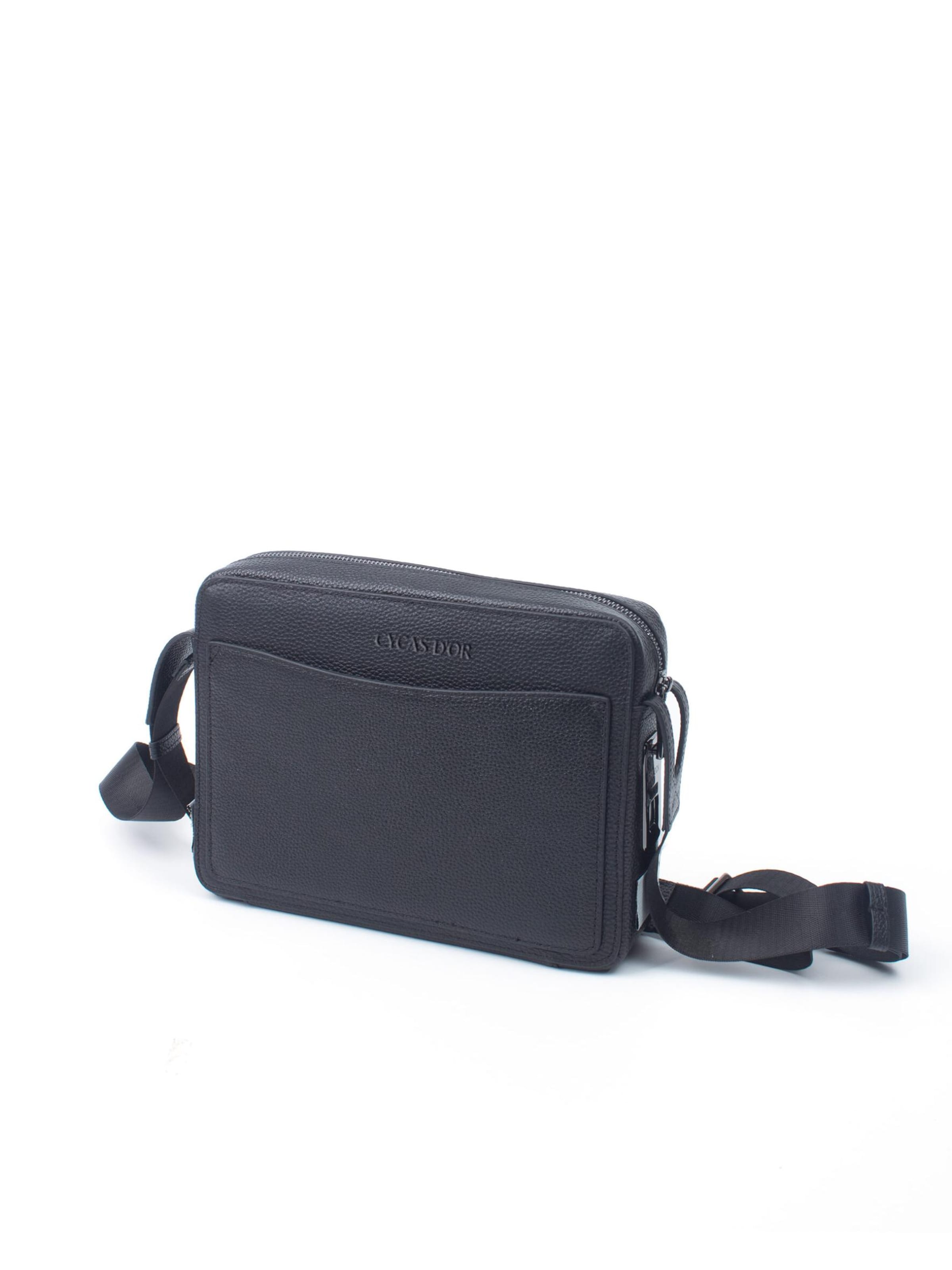 CYCAS D'OR - Bolso de hombro 'LEVANZO FINGERPRINT RECOGNITION' en negro: frente