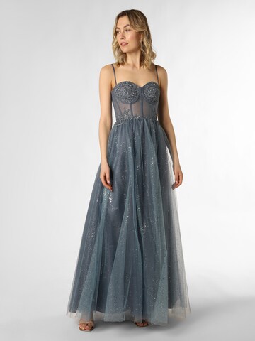 Unique Abendkleid in Blau: Vorderseite