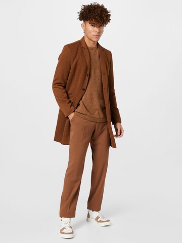 Only & Sons Between-Seasons Coat 'Julian' in Brown