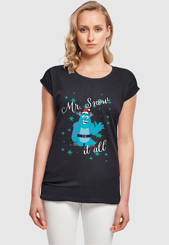 ABSOLUTE CULT T-Shirt 'Disney 100 - Sully Mr Snow It All' in Blau: predná strana