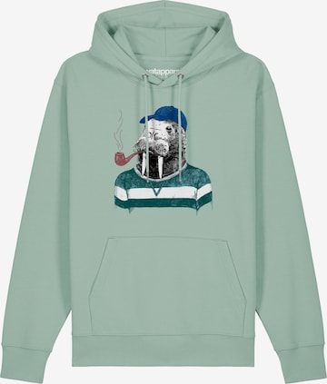 Watapparel Sweatshirt 'Walross' in Groen: voorkant