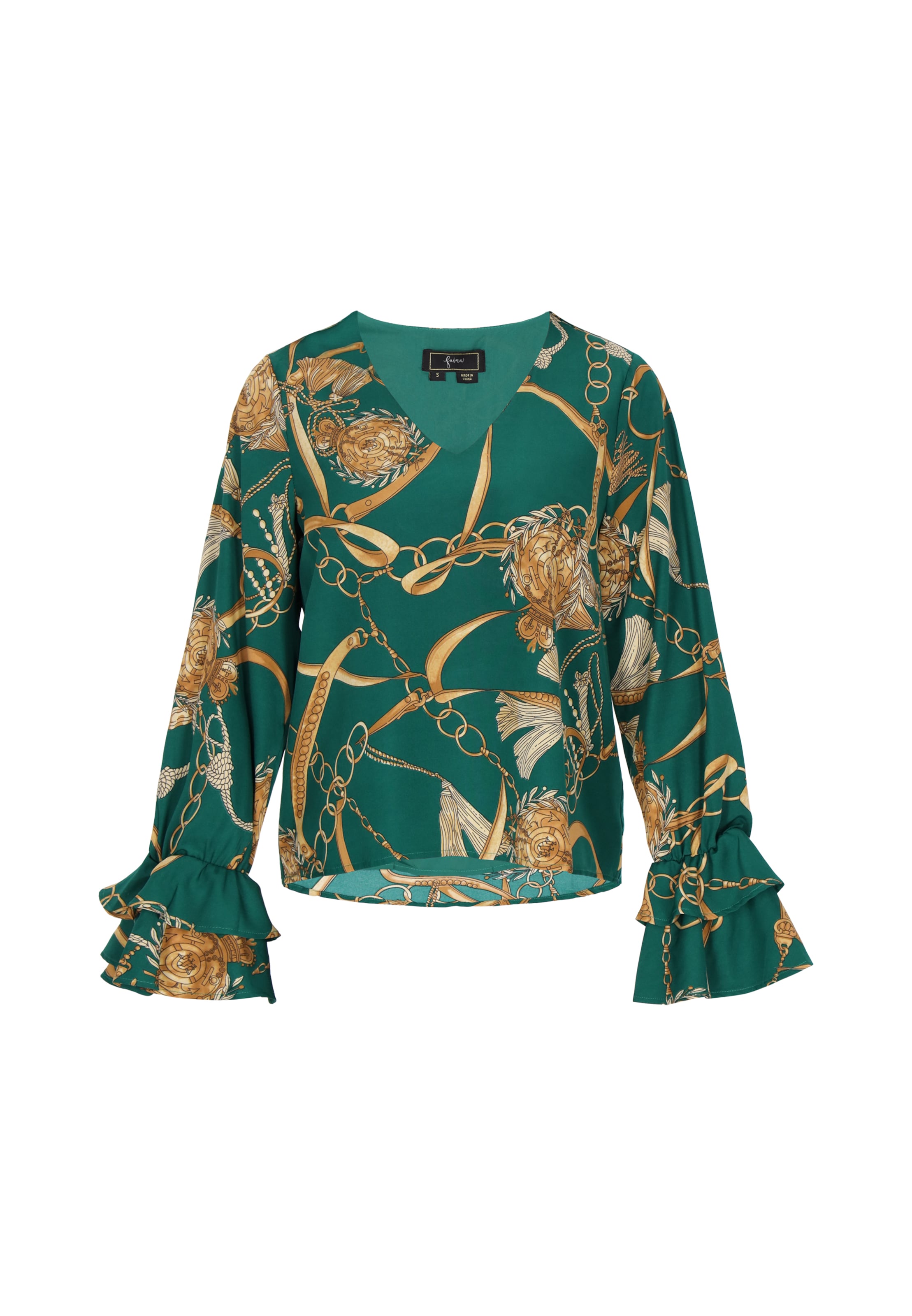 faina - Blusa en verde: frente