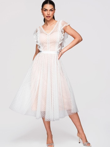 Ombre Dress in White: front
